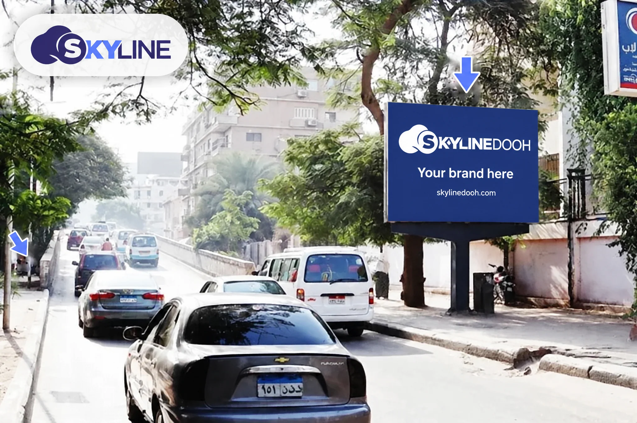 Billboard: Unipole - Maadi - EL Maadi Street 78, near the Maadi Bridge in Maadi