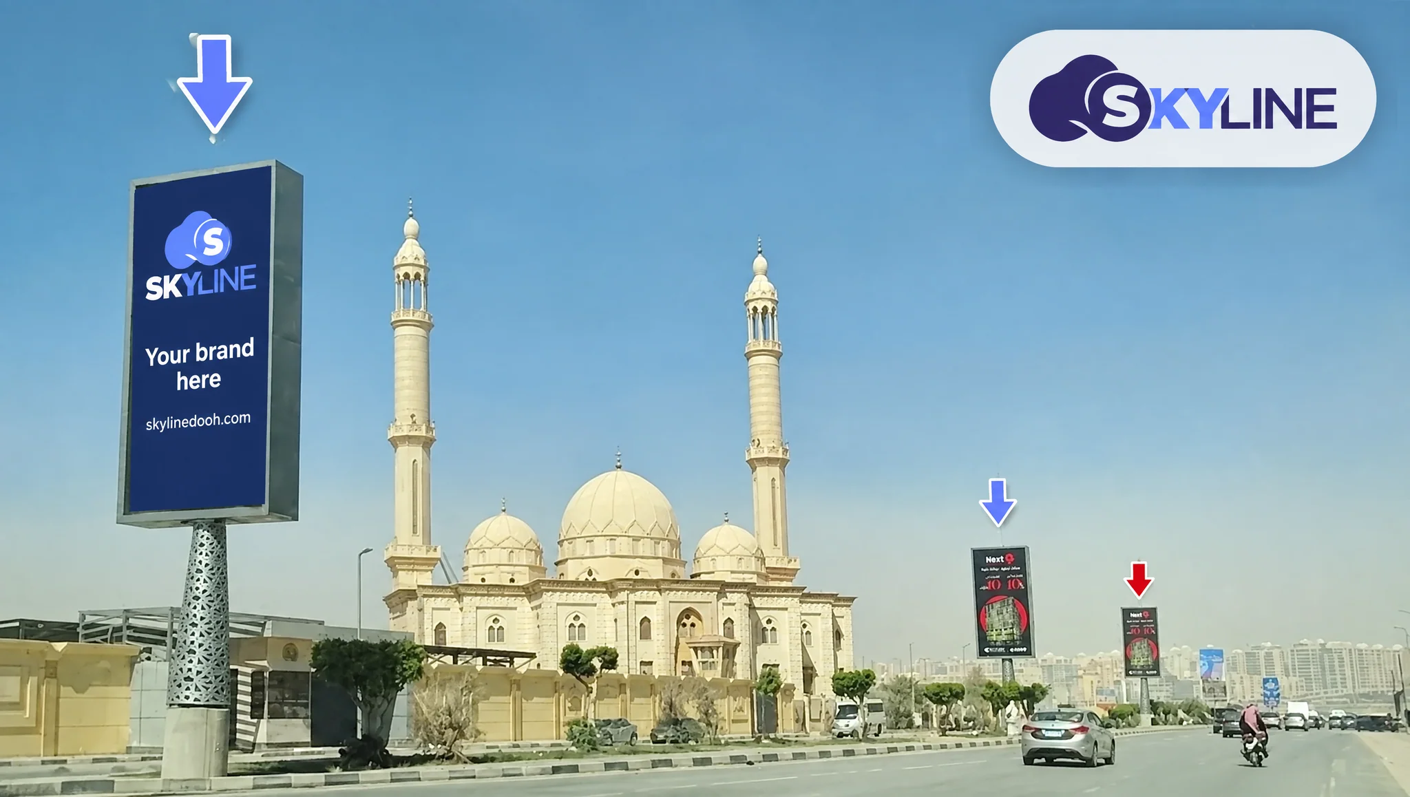 Billboard: Mega Post - Maadi - St. Anthony's Church - CentrIs landal , opposite the Great Mosque in Maadi