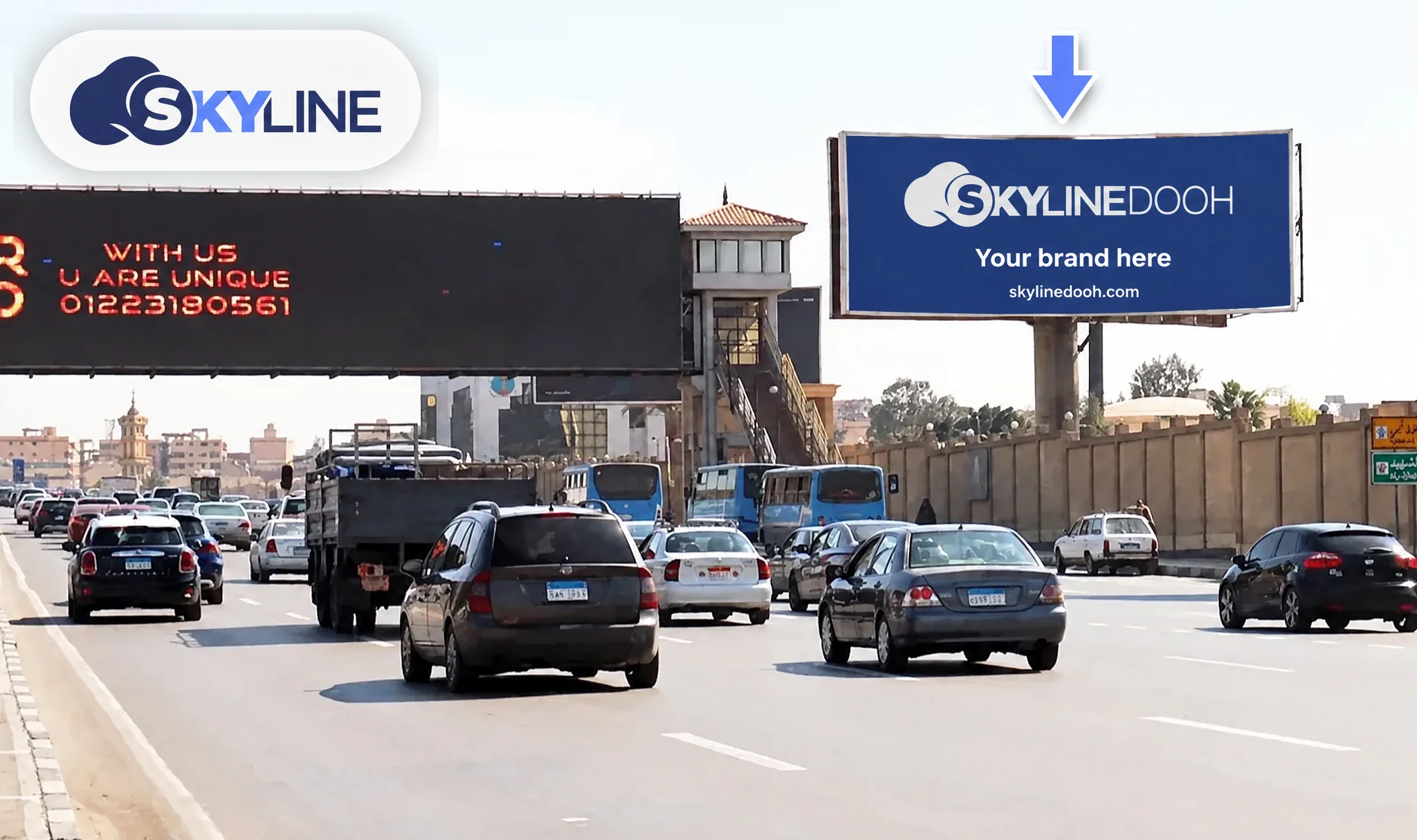 Billboard: Unipole - Heliopolis - Al Thawra Road add. from City Center Almaza & Heliopolis to al Tagmmah & Al Rehab City & Madinty ( BeforeAl Gish Bridge) في Heliopolis