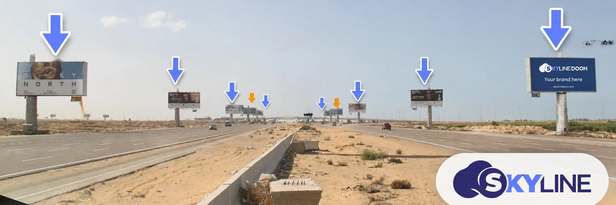 Static billboard: Unipole - Wadi El Natrun - END OF WADI EL NATROUN 5 SERIAL in Wadi El Natrun