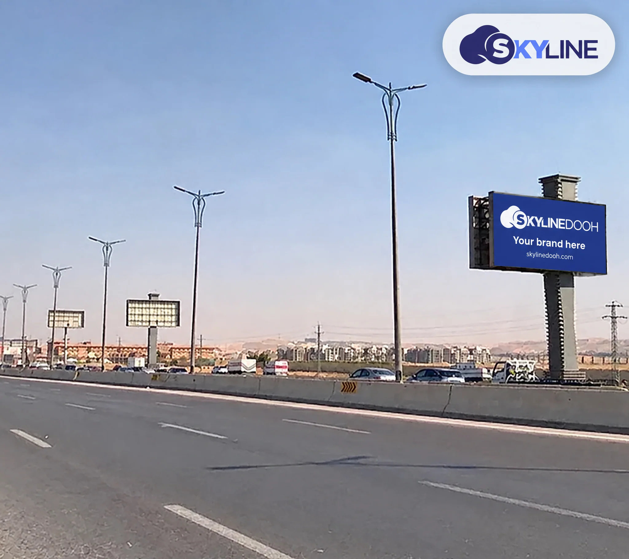 Billboard: Unipole - Alex Desert Rd في Alex Desert Rd