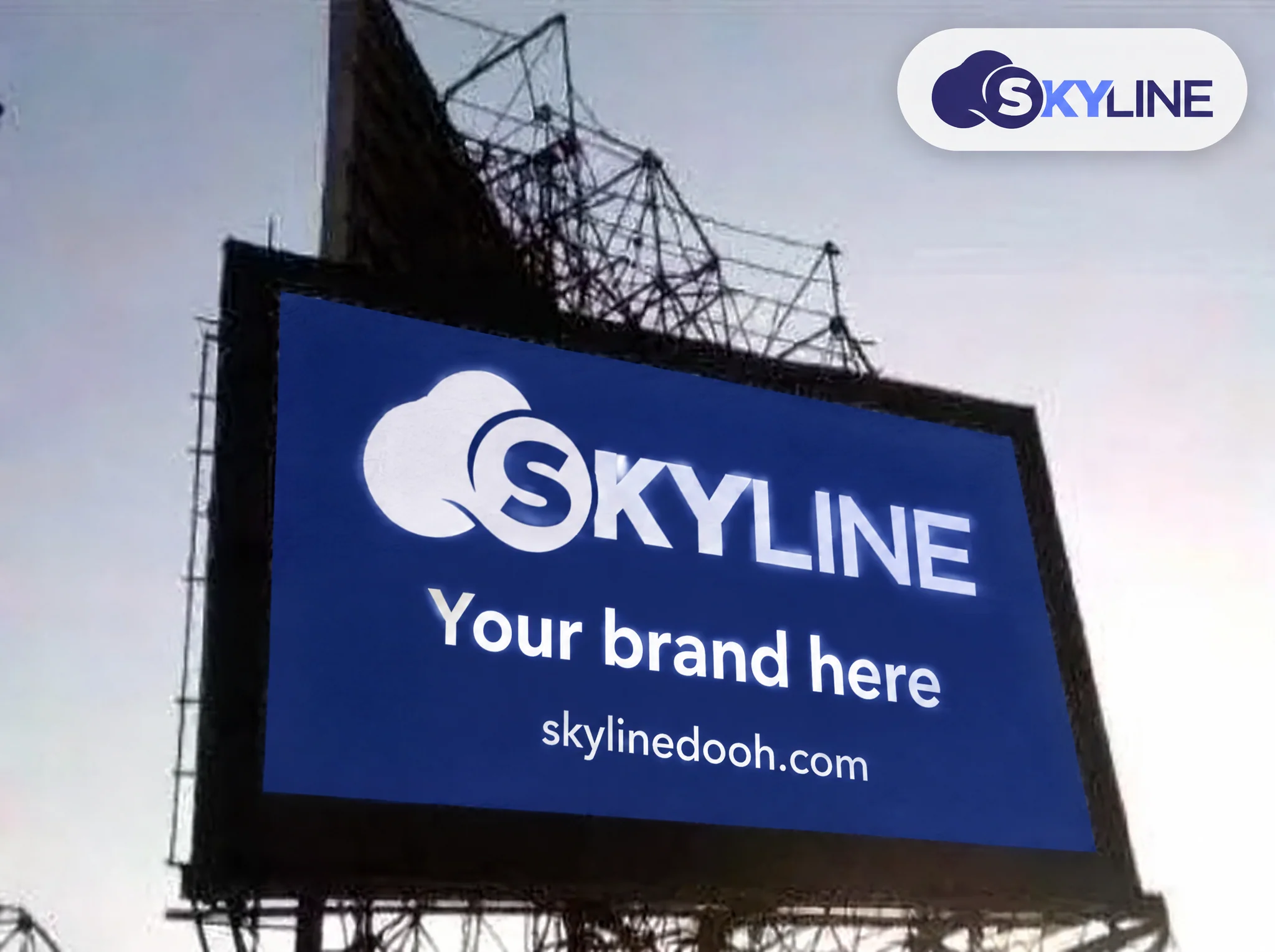 LED billboard: Digital Unipole - October Bridge in October Bridge